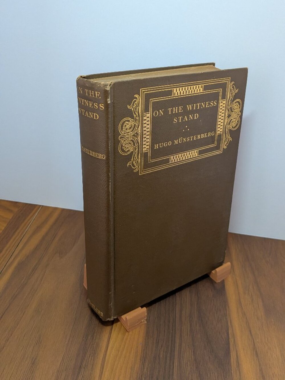 1st Ed, On the Witness Stand Hardcover by Hugo Munsterberg, 1908, RARE Fine Cond